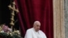 Papa Francisc rostind mesajul Urbi et Orbi la Vatican, 25 decembrie 2023