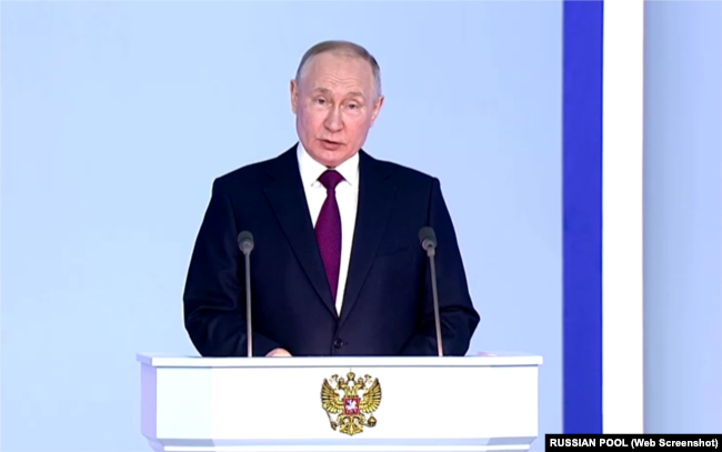 Владимир Путин часть своего выступления перед членами Федерального собрания посвятил фондовому рынку