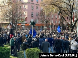 Protesta në Tiranë e thirrur nga Sali Berisha 27 dhjetor 2023.