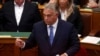 Kryeministri hungarez, Viktor Orban, në Parlamentin e Hungarisë më 25 shtator 2023. 