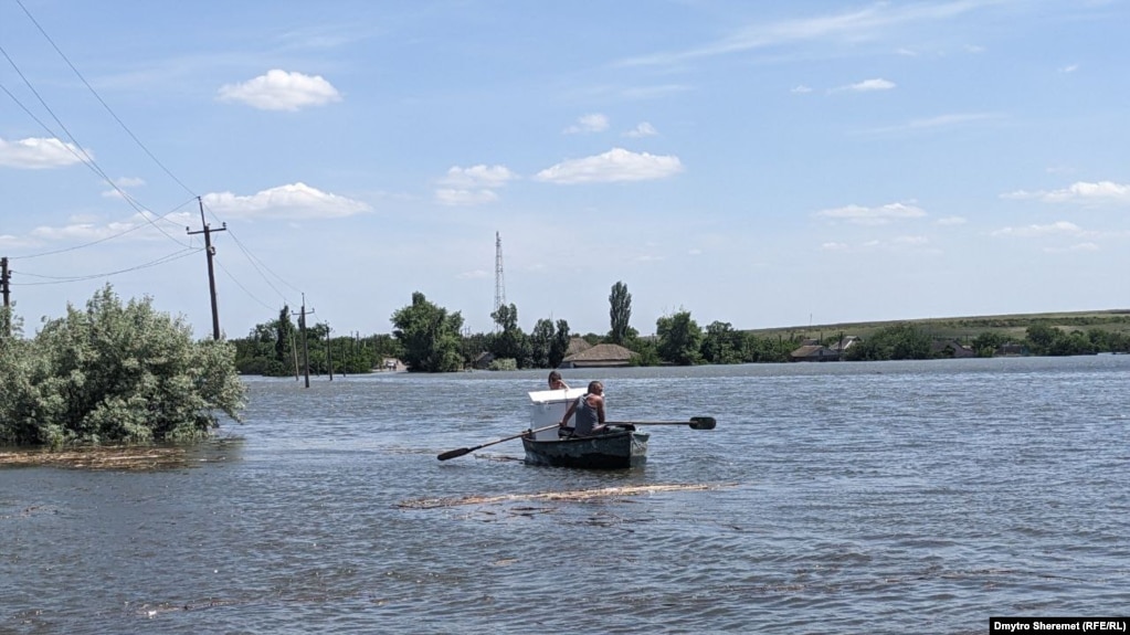 Миколаївська область -- село Афанасіївка затоплене після катасрофи на Каховській ГЕС