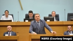 Milorad Dodik za govornicom na sjednici Narodne skupštine RS, 27. juna 2023.

