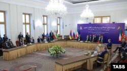 IRAN - The foreign ministers of Azerbaijan, Turkey, Iran, Armenia and Russia meet in Tehran, October 23, 2023.