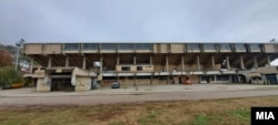 Надворешниот изглед на градскиот стадион во Тетово