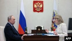  Владимир Путин и Мария Лвова-Белова. Снимката е от 16 февруари 2023 година 