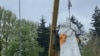 Демонтаж радянського пам’ятника на Львівщині, липень 2023 року