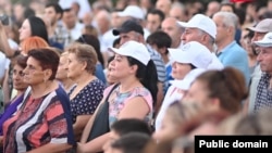 Armenia - People attend the ruling Civil Contract party's campaign rally in Yerevan's Nor Nork district, September 8, 2023.