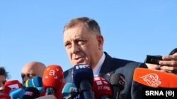 Milorad Dodik, predsjednik RS ispred Suda BiH, februar, 2024. 