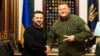Ukrainian President Volodymyr Zelenskiy (left) with Valery Zaluzhniy earlier this year. 