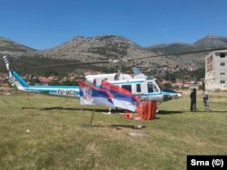 Helikopter Ministarstva unutrašnjih poslova Srbije za gašenje požara, Trebinje, BiH, 18. juni 2024.