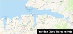 Бухти Севастополя, скрін карти Яндекс