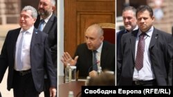 Колаж: Тошко Йорданов, Румен Радев, Николай Марков 