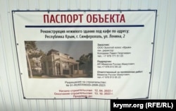 Паспорт кафе, пристроенного к комплексу в Симферополе. Крым, июнь 2024 года