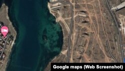 Козача бухта, супутниковий знімок Google Maps, квітень 2023 року