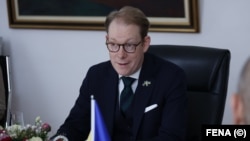 Sarajevo, Bosnia-Herzegovina, Minister of Foreign Affairs of Sweden, Tobias Billström, April 20, 2023.