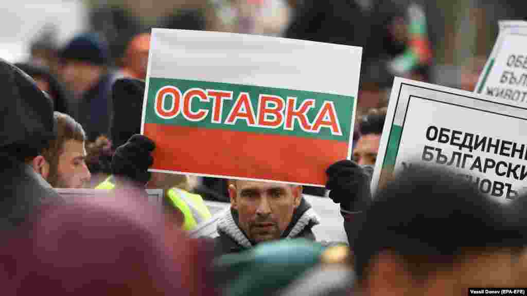 Bugarski farmeri protestuju zbog poljoprivrednih subvencija i zakona u Sofiji 13. februara.