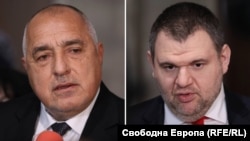 Bulgarian politicians Boyko Borisov (left) and Delyan Peevski (composite file photo)