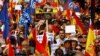 Protesti u Madridu zbog moguće amnestije katalonskih separatista, 24. septembar 2023. 