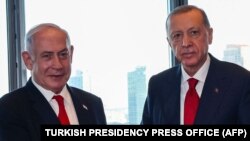 Архивная фотография: Биньямин Нетаньяху и Реджеп Тайип Эрдоган
