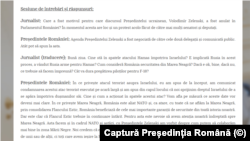 Pe pagina de internet a Președinției Române sunt publicate doar discursul președintelui Iohannis și răspunsurile sale la întrebările presei.