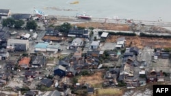 Orașul Suzu, prefectura Ishikawa, pe 2 ianuarie 2024, la o zi după ce regiunea Noto din prefectura Ishikawa a fost lovită de un cutremur cu magnitudinea 7,5. (Foto: JIJI PRESS / AFP)