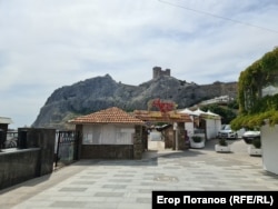 The waterfront at Sudak, Crimea, on June 9.