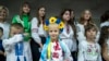 Schoolchildren attend a ceremony on the first day at school in Kharkiv on September 1.<br />
<br />
Ukraine marks September 1 as Knowledge Day, a traditional launch of the academic year. Most of the children wear traditional &quot;vysivanka&quot; shirts.