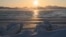 Antarctica -- Sunset from the shore of Antarctica
