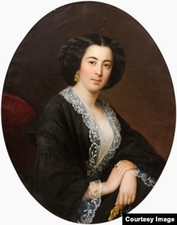 Елизавета Орбелиани, жена А.И. Барятинского, 1860-е гг. Портрет работы Г.И. Яковлева