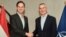 Dutch Prime Minister Mark Rutte (left) will replace outgoing NATO Secretary-General Jens Stoltenberg (file photo)