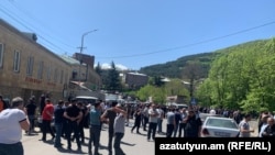 Armenia - A protest action in Noyemberian, April 23, 2024.