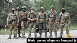 «Вагнерівці» разом із білоруськими військовими поблизу Бреста, липень 2023 року. Фото оприлюднене Міноборони Білорусі