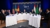 Президент США Джо Байден (в центре), государственный секретарь США Энтони Блинкен (третий справа за столом) и лидеры пяти стран Центральной Азии. 