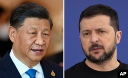 Chinese leader Xi Jinping and Ukrainian President Volodymyr Zelenskiy