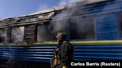 Российские войска обстреляли городские объекты Херсона, в частности, железнодорожный вокзал. 3 мая 2023 года