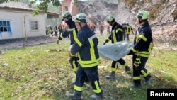 Последствия атаки российских беспилотников в городе Ромны Сумской области, 23 августа 2023 года