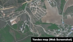 Российская воинская часть рядом с селом Флотское в Балаклаве. Скриншот карты Яндекс
