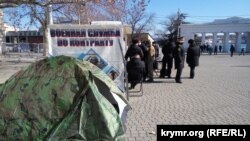 Военная выставка на улице Ленина в Севастополе, 23 февраля 2023 года