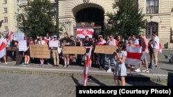 Акцыя беларускіх студэнтаў у Празе
