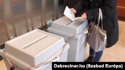 A 2024. június 9-i választások egyik szavazóhelyisége Debrecenben