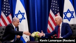  Президент США Джо Байден и премьер-министр Израиля Биньямин Нетаньяху 