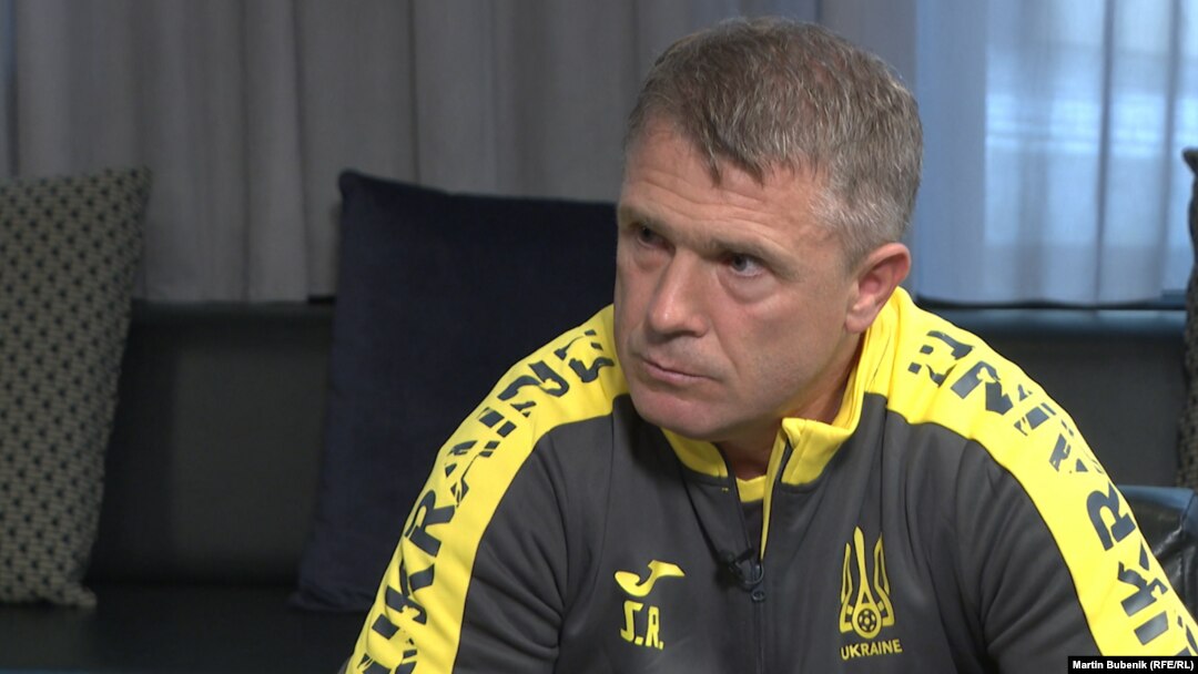 Head coach of the Ukrainian national soccer team Serhiy Rebrov (file photo)