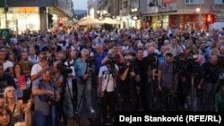 Detalj sa protesta "Srbija protiv nasilja" u Nišu, 29. septembra 2023.