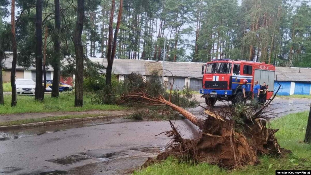 Ліквідацыя наступстваў навальніцы ў ноч на 2 ліпеня 2024 году ў Беларусі