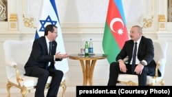 Իսրայելի և Ադրբեջանի նախագահներ Իցհակ Հերցոգ և  Իլհամ Ալիև, արխիվ