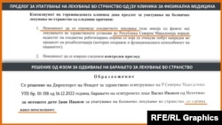 Предлог за упатување на Јани Илиев на лекување во странство и одговор од ФЗОМ за одбивање на предлогот за лекување во странство