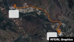 Harta e transportimit të mbetjeve të rrezikshme nga fshati Orman në oborrin e kompanisë Recycle Eco Start.