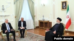 Iran - Iranian President Ebrahim Raisi meets Armenia's Deputy Prime Minister Mher Grigorian, Tehran, February 15, 2024.
