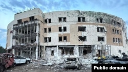 Aftermath of rocket attack on August 10 on Ukrainian city of Zaporizhzhya.