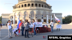 Антивоенный протест в Ереване, лето 2022 года